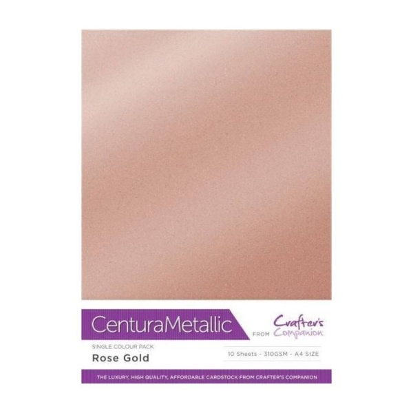 Centura Metallic Cardstock, Rose Gold - Crafter's Companion